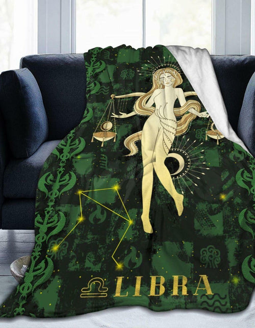 Load image into Gallery viewer, Aswuihz Libra Constellation Flannel Throw Blanket 60x50 Fuzzy Cozy
