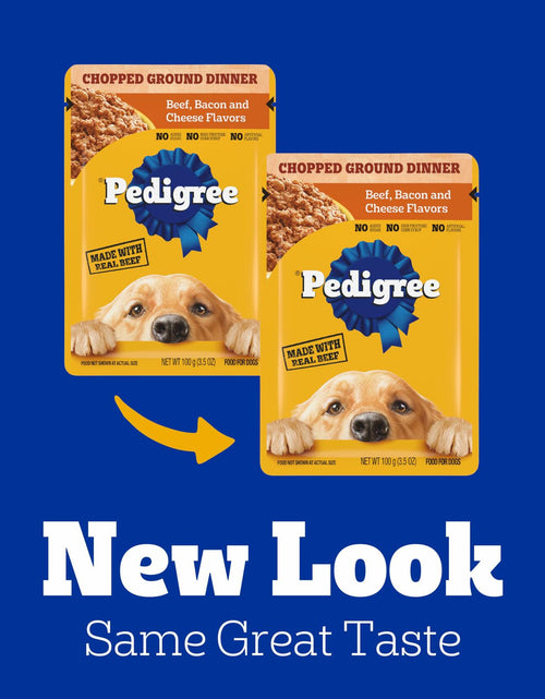 Load image into Gallery viewer, BestBy11/25 Pedigree Adult Soft Wet Dog Food Beef Bacon Cheese 3.5oz 16-Count
