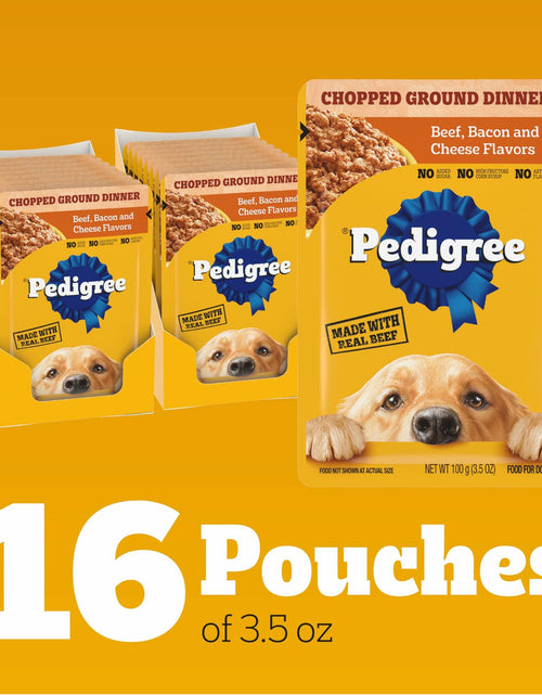 Load image into Gallery viewer, BestBy11/25 Pedigree Adult Soft Wet Dog Food Beef Bacon Cheese 3.5oz 16-Count
