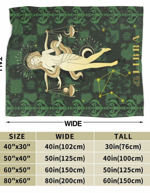 Load image into Gallery viewer, Aswuihz Libra Constellation Flannel Throw Blanket 60x50 Fuzzy Cozy
