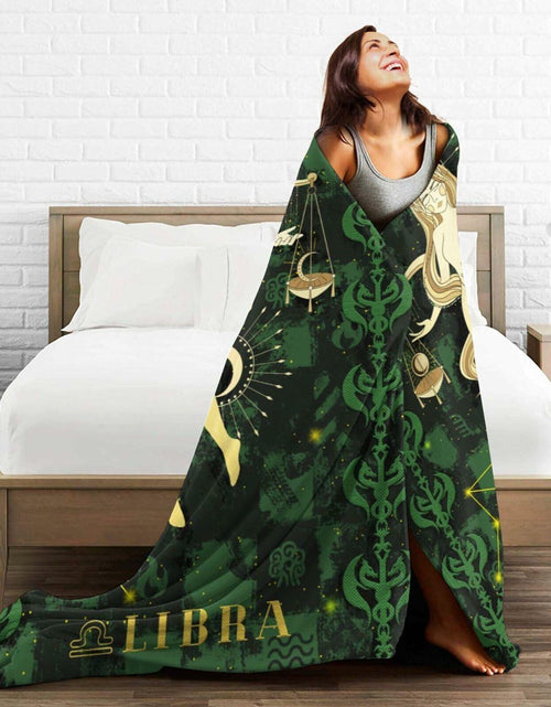 Load image into Gallery viewer, Aswuihz Libra Constellation Flannel Throw Blanket 60x50 Fuzzy Cozy
