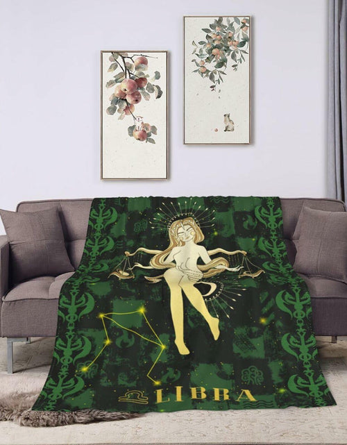 Load image into Gallery viewer, Aswuihz Libra Constellation Flannel Throw Blanket 60x50 Fuzzy Cozy
