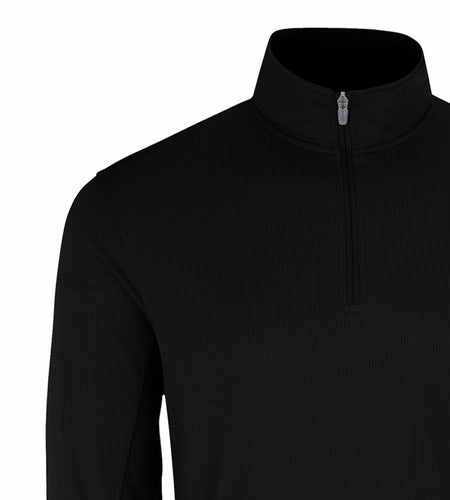 Vantage Apparel Men's Collegiate Micro Mesh 1/4 Zip Pullover Black Small