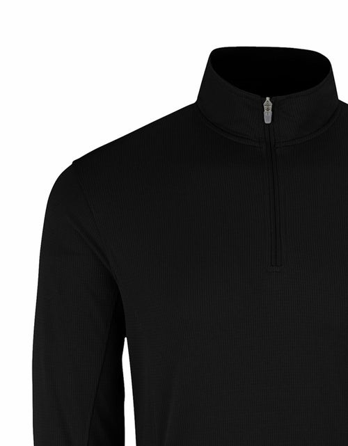 Load image into Gallery viewer, Vantage Apparel Men's Collegiate Micro Mesh 1/4 Zip Pullover Black Small

