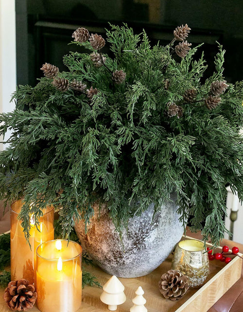 Load image into Gallery viewer, Ivydale 7 PCS Artificial Fall Stems 26in White Flowers Silk Greenery
