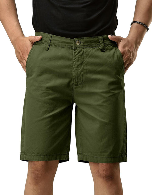 Load image into Gallery viewer, CHARBONNIER Men's Chino Shorts Performance Series 100% Cotton Army Size 30

