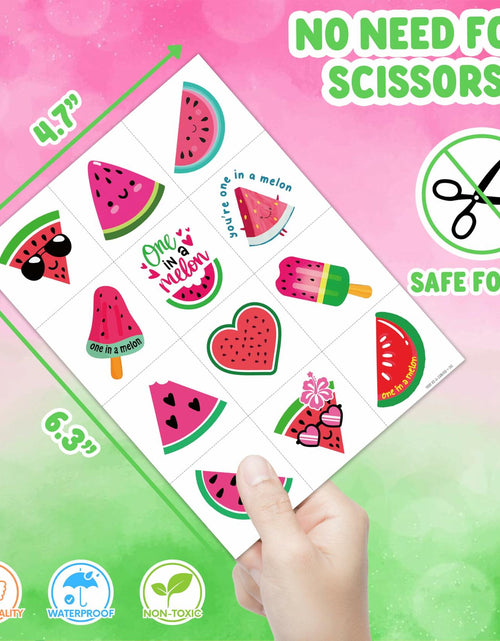 Load image into Gallery viewer, MeoIsDaBest Melon Pre-Cut Temporary Tattoos 96PCS Watermelon Green
