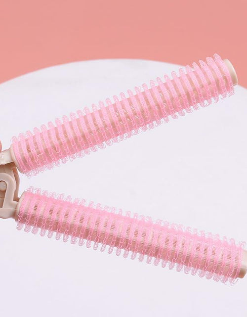Load image into Gallery viewer, YSSZAM 4PCS Pink Hair Rollers with Clips Volumizing Bangs Curler Self Grip
