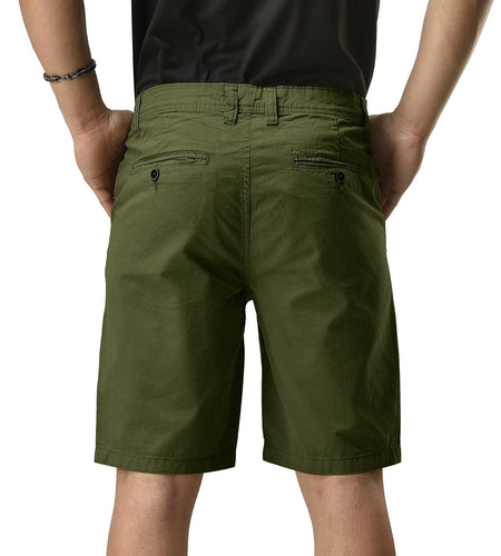 CHARBONNIER Men's Chino Shorts Performance Series 100% Cotton Army Size 30