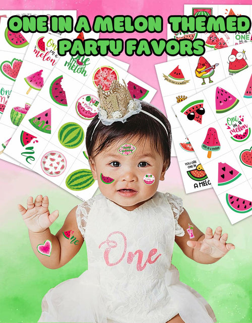 Load image into Gallery viewer, MeoIsDaBest Melon Pre-Cut Temporary Tattoos 96PCS Watermelon Green
