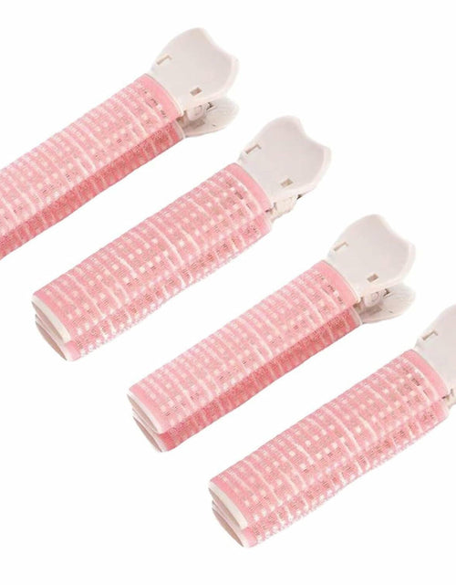 Load image into Gallery viewer, YSSZAM 4PCS Pink Hair Rollers with Clips Volumizing Bangs Curler Self Grip
