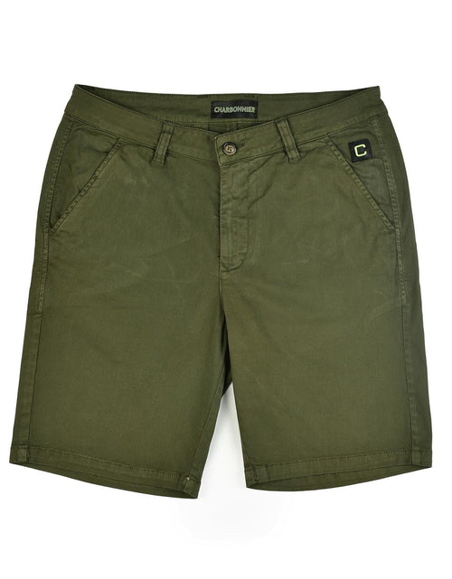 Load image into Gallery viewer, CHARBONNIER Men's Chino Shorts Performance Series 100% Cotton Army Size 30
