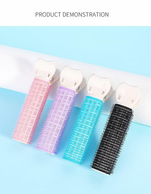 Load image into Gallery viewer, YSSZAM 4PCS Pink Hair Rollers with Clips Volumizing Bangs Curler Self Grip
