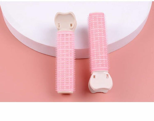 Load image into Gallery viewer, YSSZAM 4PCS Pink Hair Rollers with Clips Volumizing Bangs Curler Self Grip
