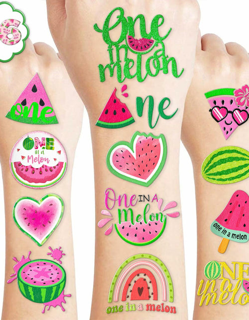Load image into Gallery viewer, MeoIsDaBest Melon Pre-Cut Temporary Tattoos 96PCS Watermelon Green

