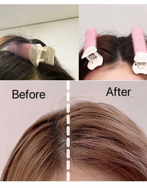 Load image into Gallery viewer, YSSZAM 4PCS Pink Hair Rollers with Clips Volumizing Bangs Curler Self Grip
