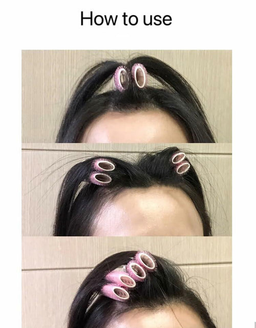 Load image into Gallery viewer, YSSZAM 4PCS Pink Hair Rollers with Clips Volumizing Bangs Curler Self Grip
