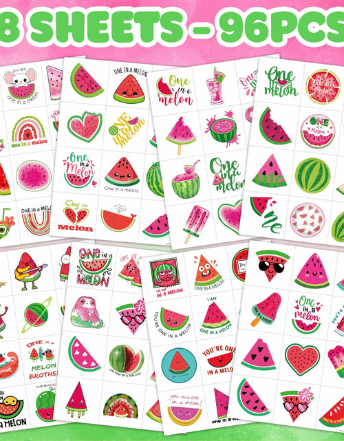 Load image into Gallery viewer, MeoIsDaBest Melon Pre-Cut Temporary Tattoos 96PCS Watermelon Green
