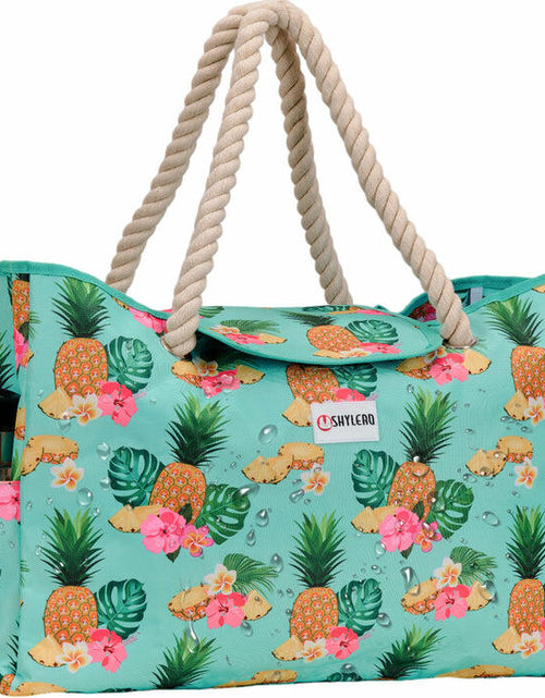 Load image into Gallery viewer, SHYLERO Beach Tote Bag Water Resistant Airtight Pouch Magnetic Snap XX-Large
