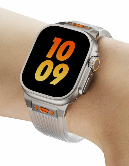 Load image into Gallery viewer, Jopinl Clear Silicone Watch Band for Apple Watch Ultra 49mm Transparent
