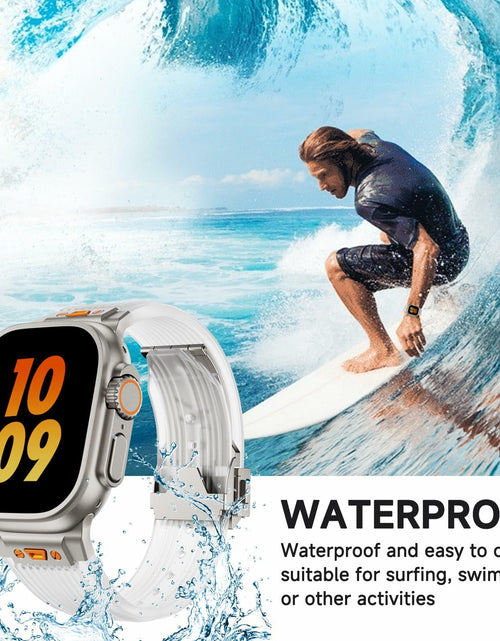 Load image into Gallery viewer, Jopinl Clear Silicone Watch Band for Apple Watch Ultra 49mm Transparent
