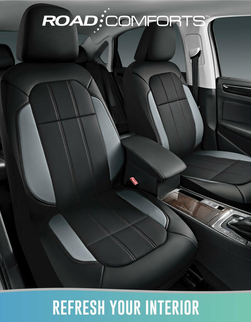 Load image into Gallery viewer, Road Comforts Breathable Leather Car Seat Covers Front Seats Airbag Safe Gray
