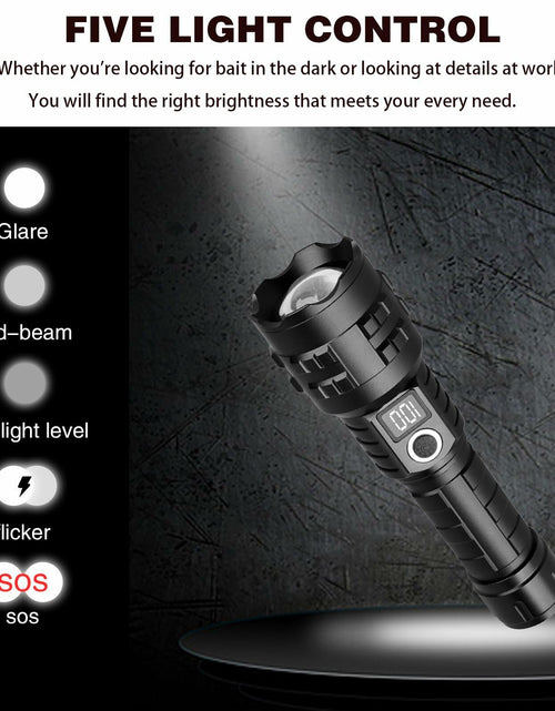 Load image into Gallery viewer, Wboxlizy Rechargeable Tactical Flashlight Waterproof Super Bright Black
