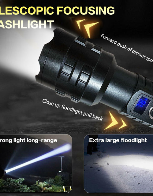 Load image into Gallery viewer, Wboxlizy Rechargeable Tactical Flashlight Waterproof Super Bright Black
