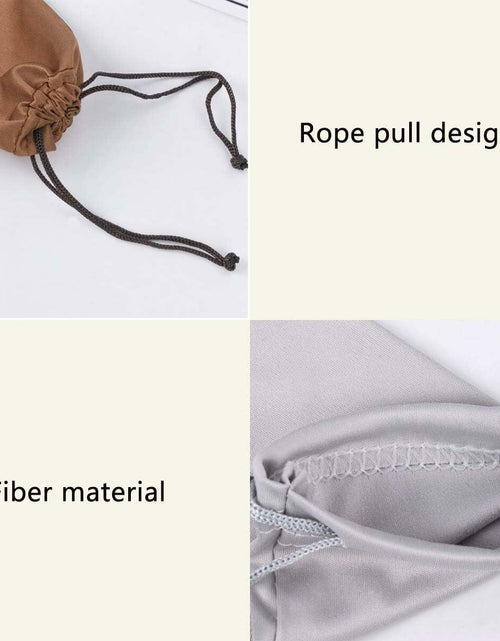 Load image into Gallery viewer, Eluckya 4PCS Microfiber Soft Eyeglass Sunglasses Pouch Drawstring White Grey

