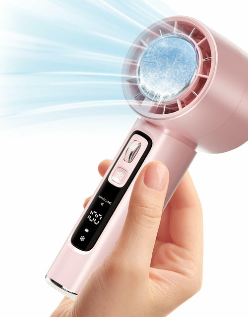 Load image into Gallery viewer, Procci Portable Handheld Fan with Cooling Plate 4000mAh LCD Display Pink
