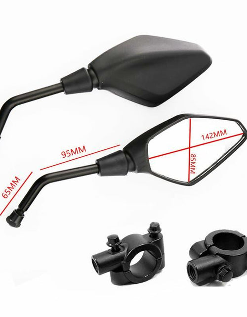 Load image into Gallery viewer, Generic Universal Motorcycle Rear View Side Mirrors 10MM 8MM Black Screw Mount
