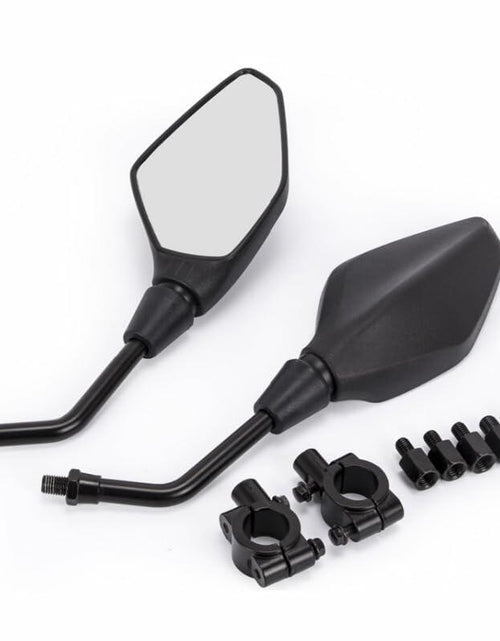 Load image into Gallery viewer, Generic Universal Motorcycle Rear View Side Mirrors 10MM 8MM Black Screw Mount
