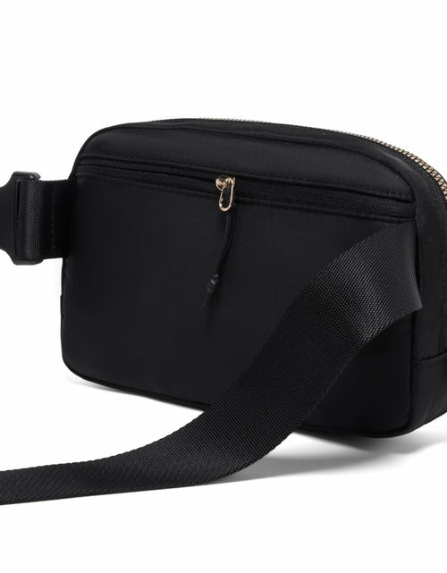 Load image into Gallery viewer, Gitus Personalized Fanny Pack Crossbody Bag for Girls Black Letter Patch
