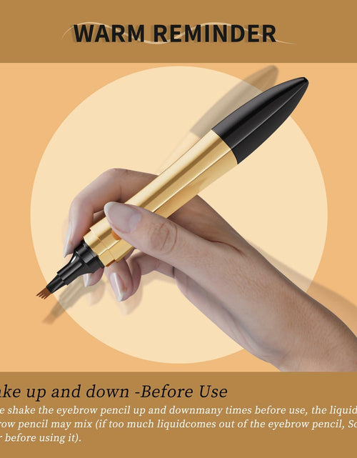 Load image into Gallery viewer, YIWANLLE 2in1 Magic Eyebrow Pencil 3D Microblading Fork Tip Light Brown 1 Count

