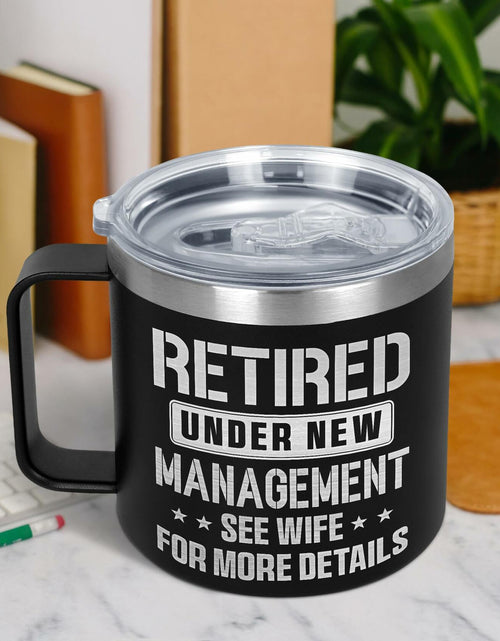 Load image into Gallery viewer, GAUDORA 14oz Stainless Steel Insulated Coffee Mug with Lid - Black Funny
