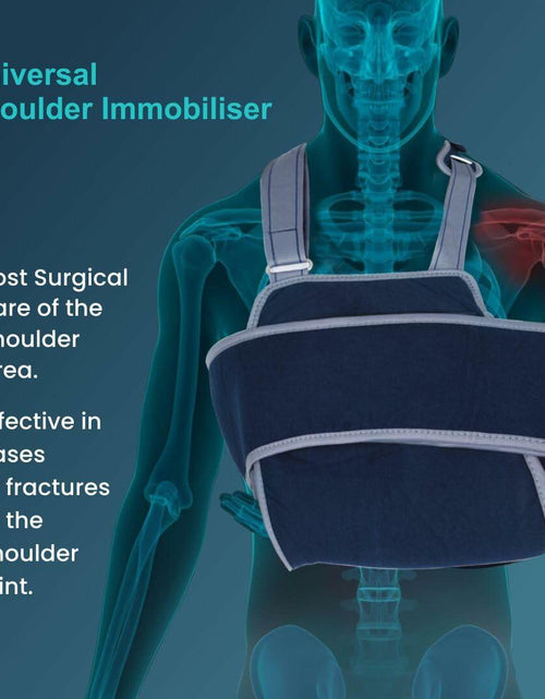 Load image into Gallery viewer, Medexa Shoulder Immobilizer Arm Sling Elastic Brace Navy Blue One Size
