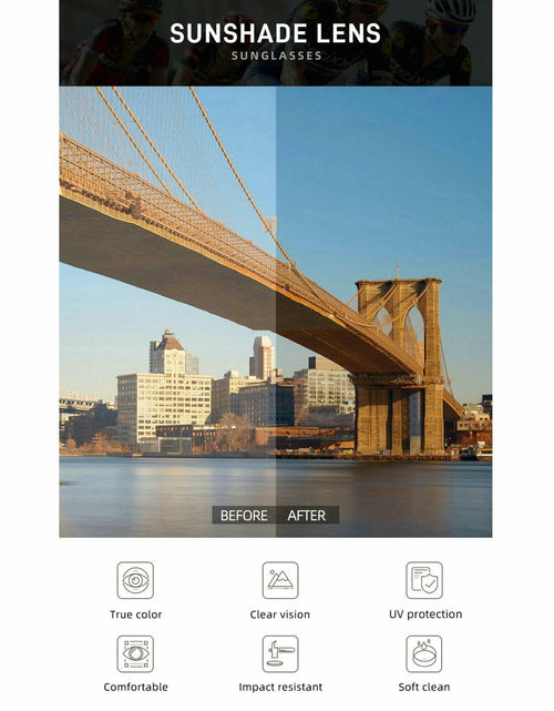 Load image into Gallery viewer, saylicory UV400 Cycling Sunglasses Men Women Adults Youth Two Sizes KY11
