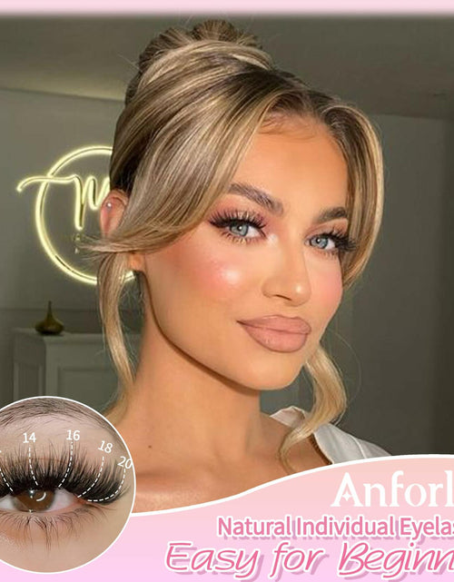 Load image into Gallery viewer, Anforlin Eyelash Extension Kit 280pcs Thick Volume D Curl 14-22mm Black

