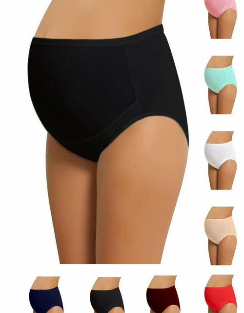 Load image into Gallery viewer, NBB Lingerie Women's Adjustable Maternity Panties High Cut Cotton Navy 3 Pack M
