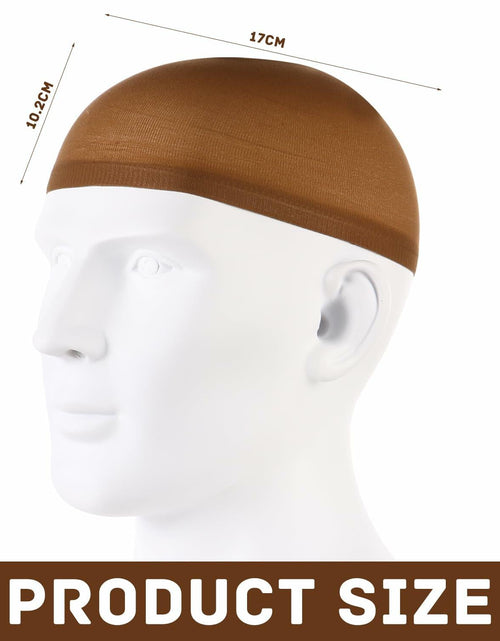 Load image into Gallery viewer, Arcjunys 8Pcs Nylon Stretchy Wig Caps for Women Lace Front Wigs Skin Brown

