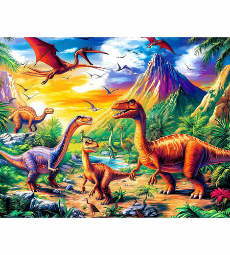 MINIWAN Unicorn Floor Puzzle 200 pcs Colorful-Forest 19x13 in