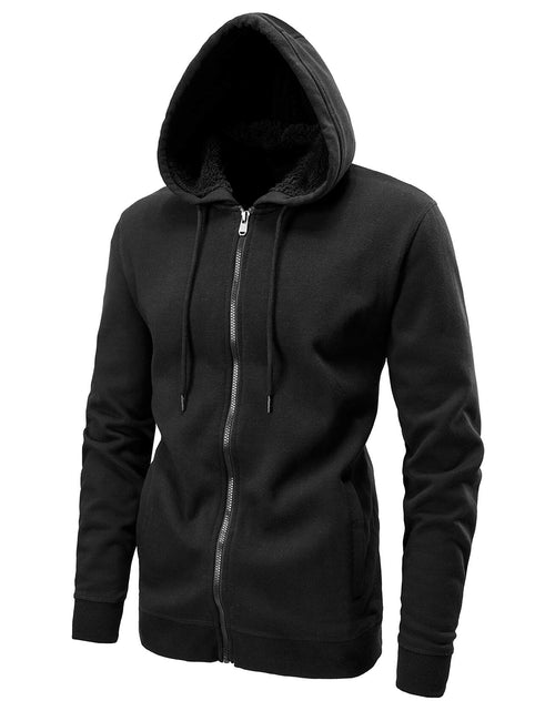 Load image into Gallery viewer, OHSNMAKSL Men's Sherpa Fleece Hoodie Jacket Blue Camo Size XL
