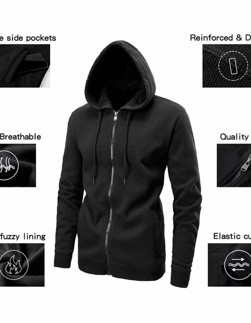 Load image into Gallery viewer, OHSNMAKSL Men's Sherpa Fleece Hoodie Jacket Blue Camo Size XL
