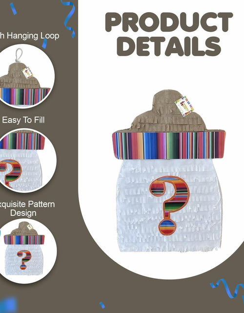 Load image into Gallery viewer, APINATA4U Gender Reveal Pinata Kit Baby Bottle 17.5x13.5x3.5 Inch White Fiesta
