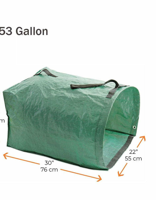 Load image into Gallery viewer, Sheporse 2-Pack 53 Gallon Reusable Garden Bags Green Yard Waste Polyethylene
