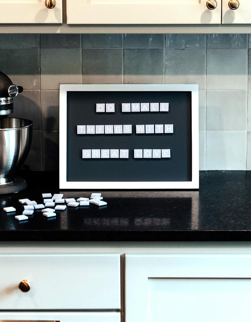Load image into Gallery viewer, Stiles 16x12 Magnetic Letter Board Wooden Message Board Black Industrial
