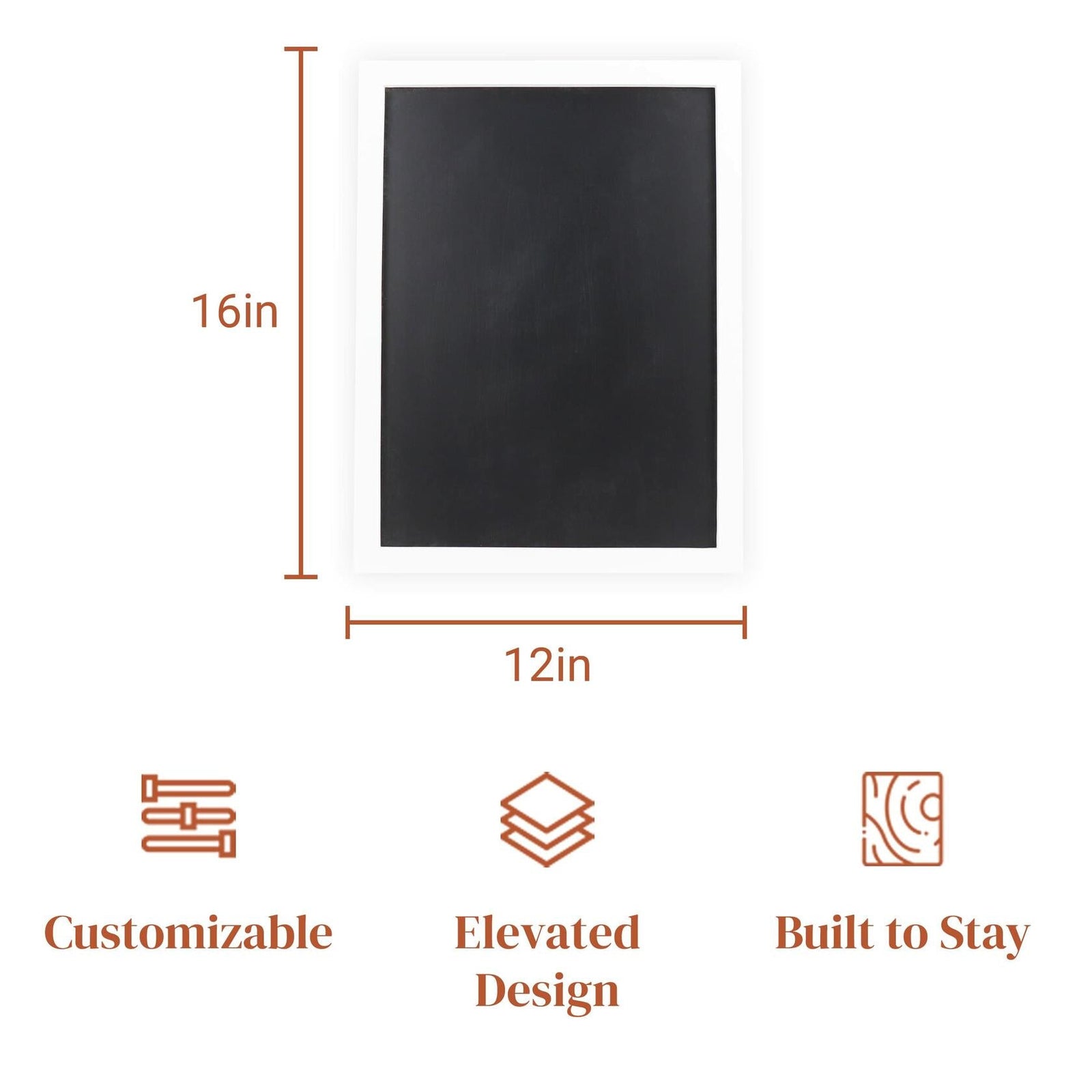 Stiles 16x12 Magnetic Letter Board Wooden Message Board Black Industrial