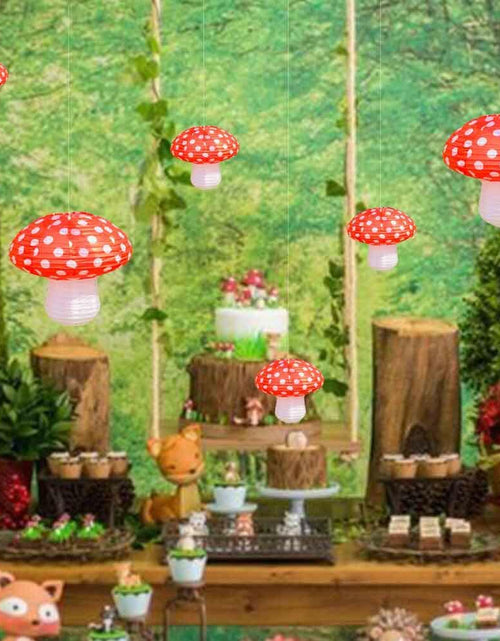 Load image into Gallery viewer, Lotus Mann 6PCS 14" Red Mushroom Lanterns Fairy Tale Party Decor
