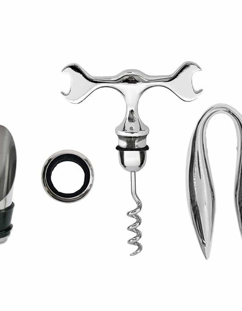 Load image into Gallery viewer, Lutong 3-in-1 T Bar Spanner Corkscrew Wine Opener Set Chrome Zinc 1 Count
