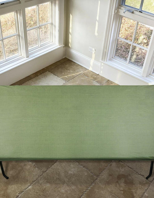 Load image into Gallery viewer, Covers for the Home Elastic Vinyl Fitted Table Cover Basketweave Green 5'x30"
